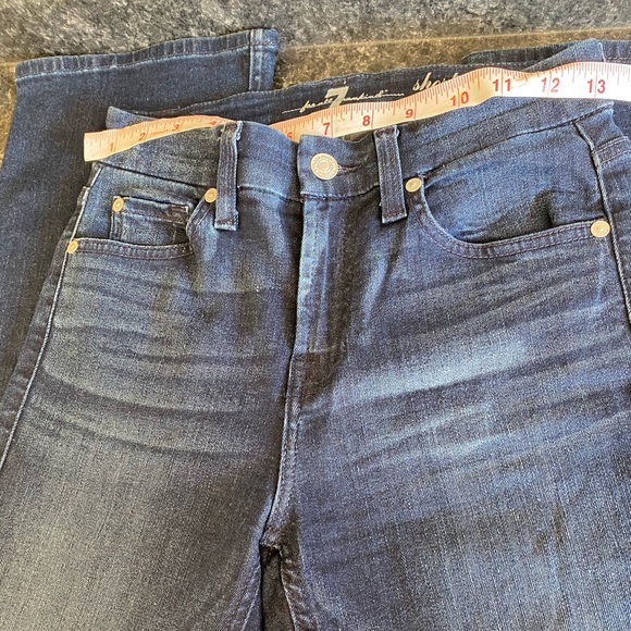 7 For All Mankind Karah Bootcut Short Inseam Jeans - Picture 8 of 12